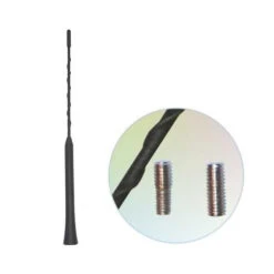 Ersatzantennenstab - Schwarz - M5 / M6 Gewinde - 28 Cm Länge