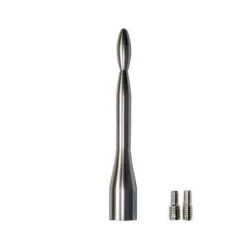 Ersatzantennenstab - Aluminium - Silber - M5 / M6 Gewinde - 10 Cm