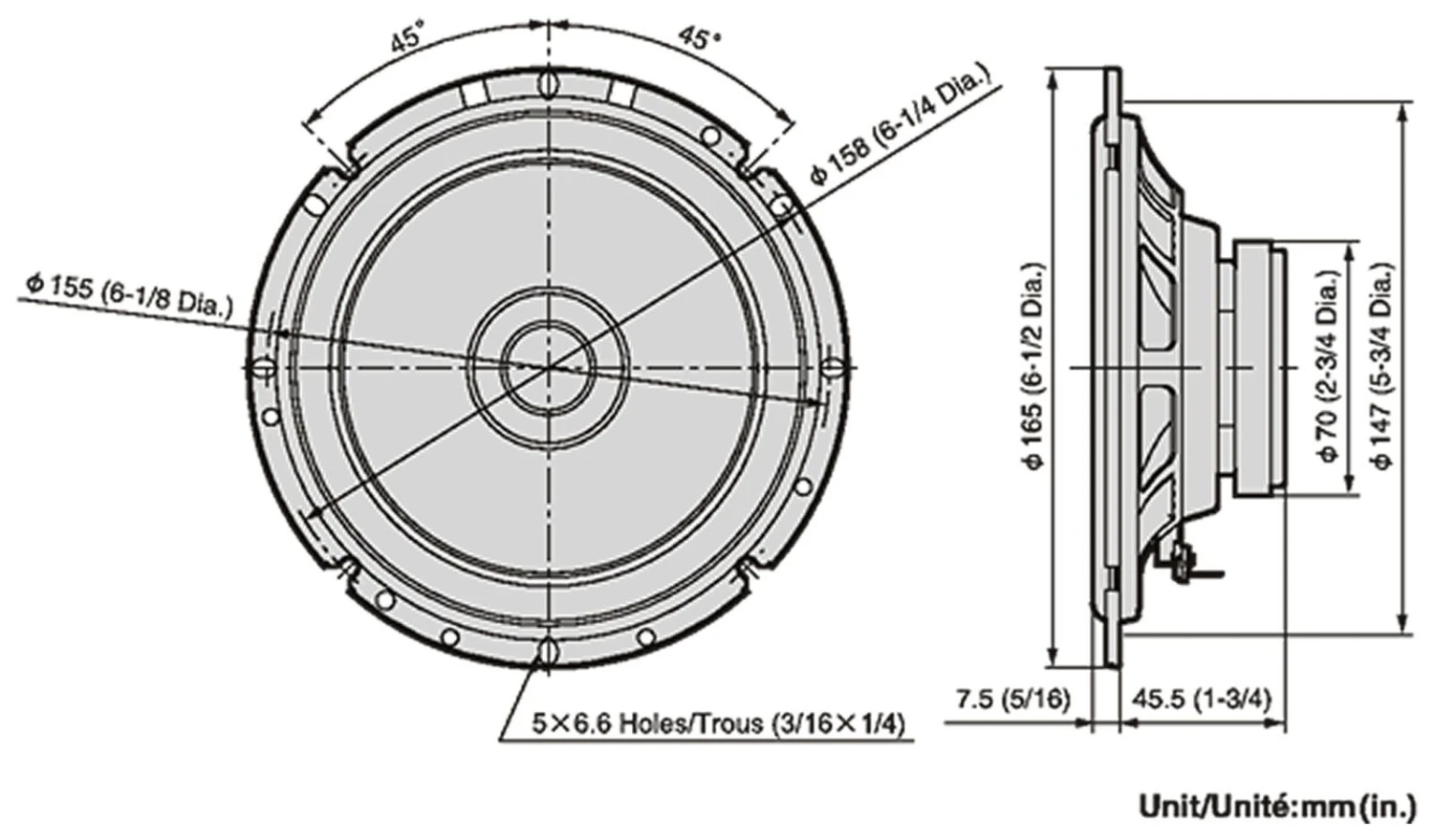Pioneer TS-1701i - 16,5 Cm Doppelmembran-Lautsprecher Mit 170 Watt (RMS: 35 Watt) 2 Pioneer TS-1701i - 16,5 Cm Doppelmembran-Lautsprecher Mit 170 Watt (RMS: 35 Watt) – Bild 2