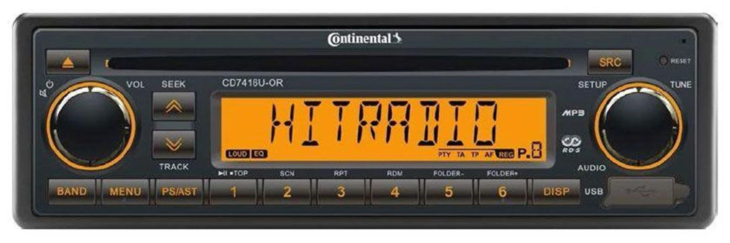 Continental CD7416U-OR - CD/MP3-Autoradio Mit USB / AUX-IN 1 Continental CD7416U-OR - CD/MP3-Autoradio Mit USB / AUX-IN