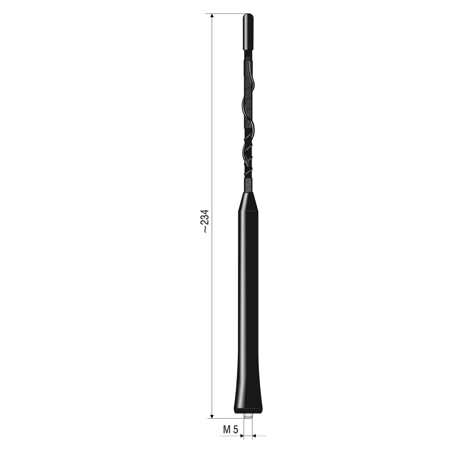 Antenne Bad Blankenburg - Ersatzstrahler FM/DAB+ - 23cm - M5 - 4626.11 2 Antenne Bad Blankenburg - Ersatzstrahler FM/DAB+ - 23cm - M5 - 4626.11 – Bild 2