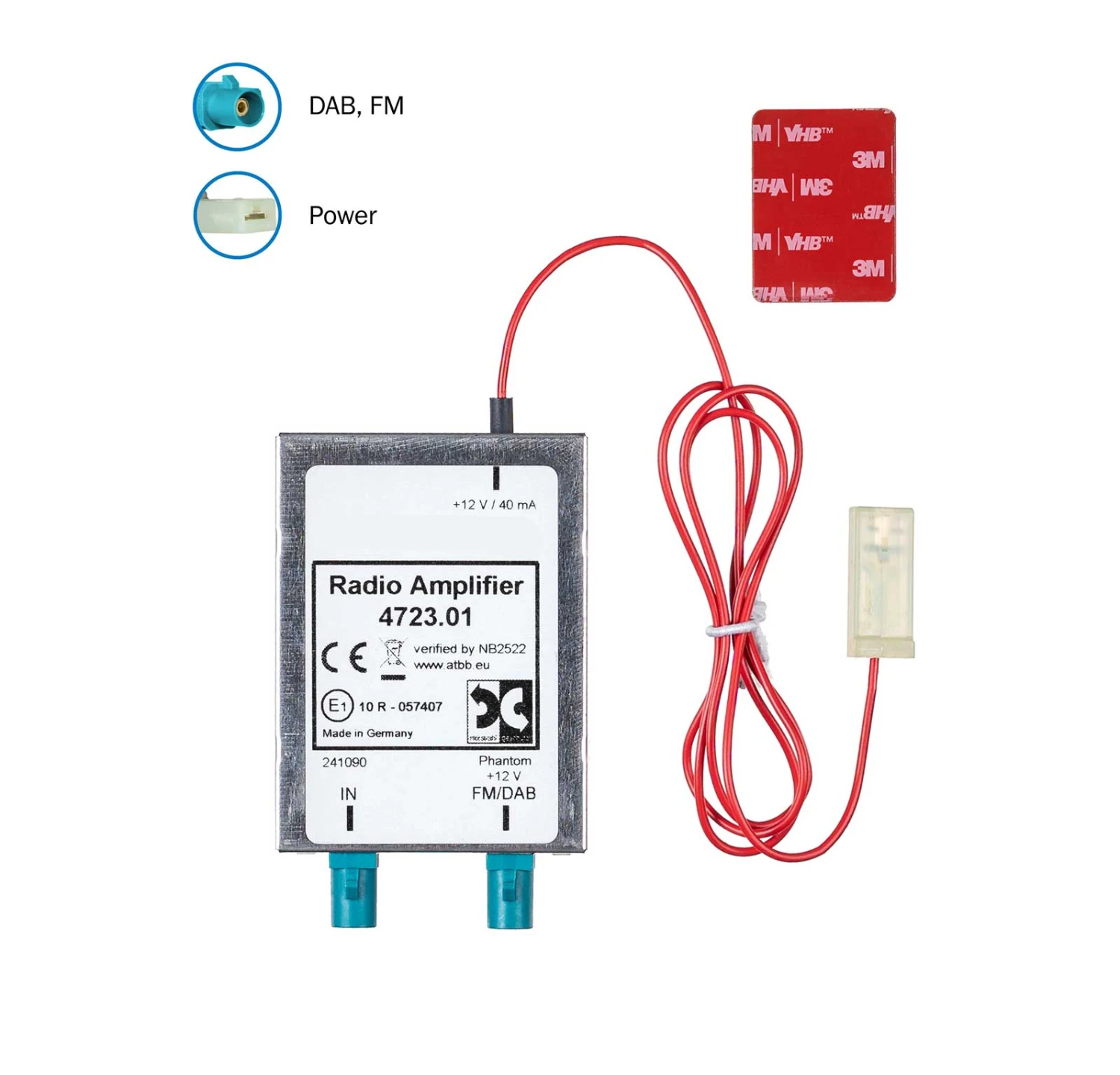 Antenne Bad Blankenburg - Antennen-Verstärker - DAB/ FM - Fakra - 4723.01 2 Antenne Bad Blankenburg - Antennen-Verstärker - DAB/ FM - Fakra - 4723.01 – Bild 2