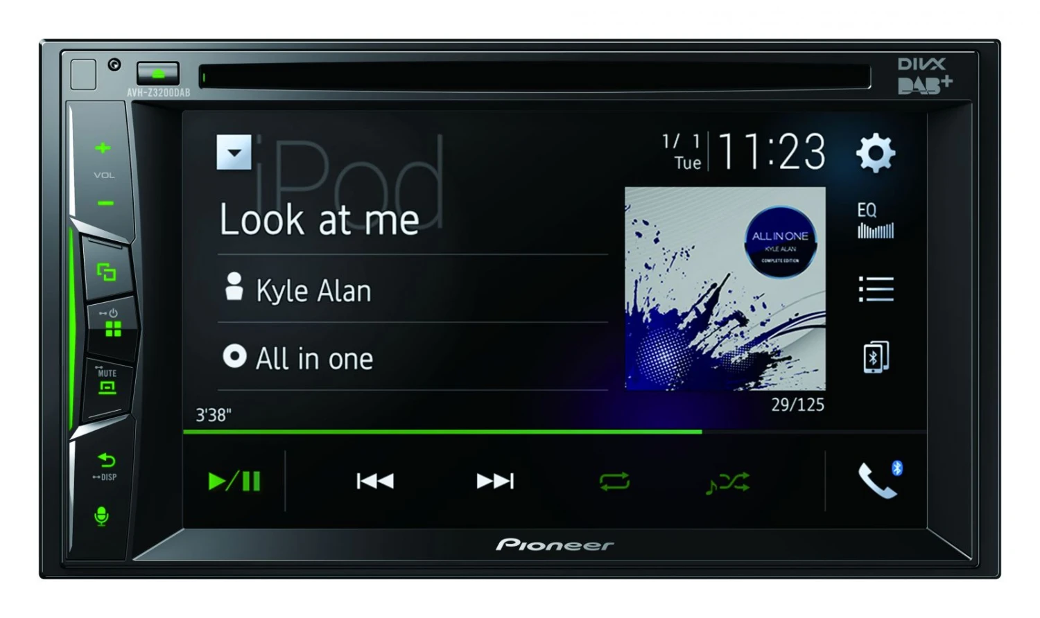 Pioneer AVH-Z3200DAB - Doppel-DIN CD/DVD/MP3-Autoradio Mit Touchscreen / DAB / Bluetooth / USB / AUX 2 Pioneer AVH-Z3200DAB - Doppel-DIN CD/DVD/MP3-Autoradio Mit Touchscreen / DAB / Bluetooth / USB / AUX – Bild 2