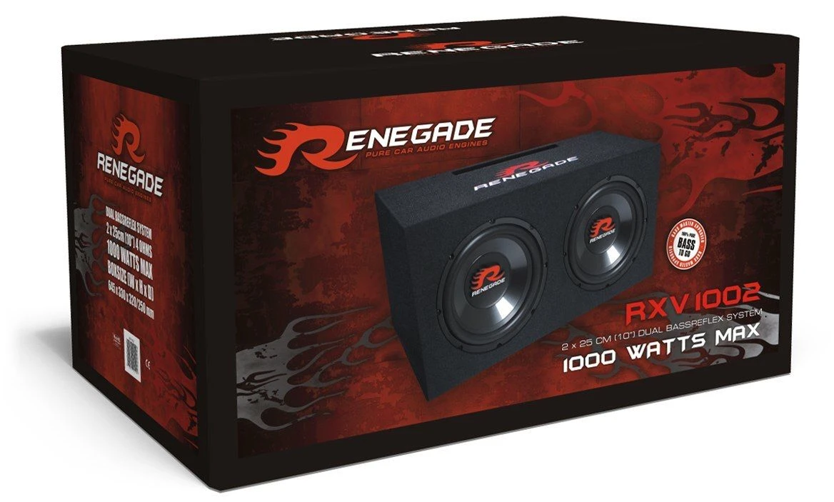 Renegade RXV1002 - 25 Cm Passiv Subwoofer Mit 1000 Watt (RMS: 500 Watt) 2 Renegade RXV1002 - 25 Cm Passiv Subwoofer Mit 1000 Watt (RMS: 500 Watt) – Bild 2