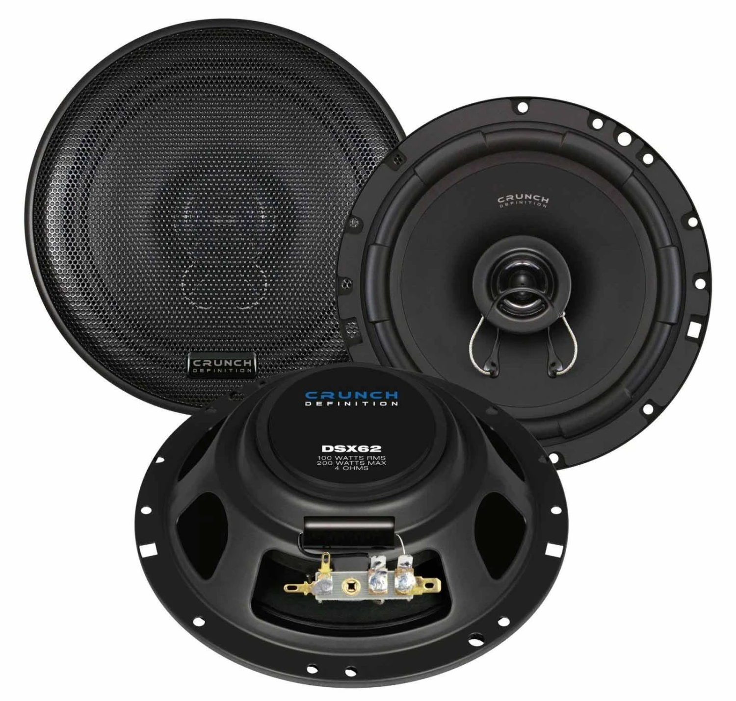 Crunch DSX62 - 16,5 Cm 2-Wege-Lautsprecher Mit 200 Watt (RMS: 100 Watt) 1 Crunch DSX62 - 16,5 Cm 2-Wege-Lautsprecher Mit 200 Watt (RMS: 100 Watt)