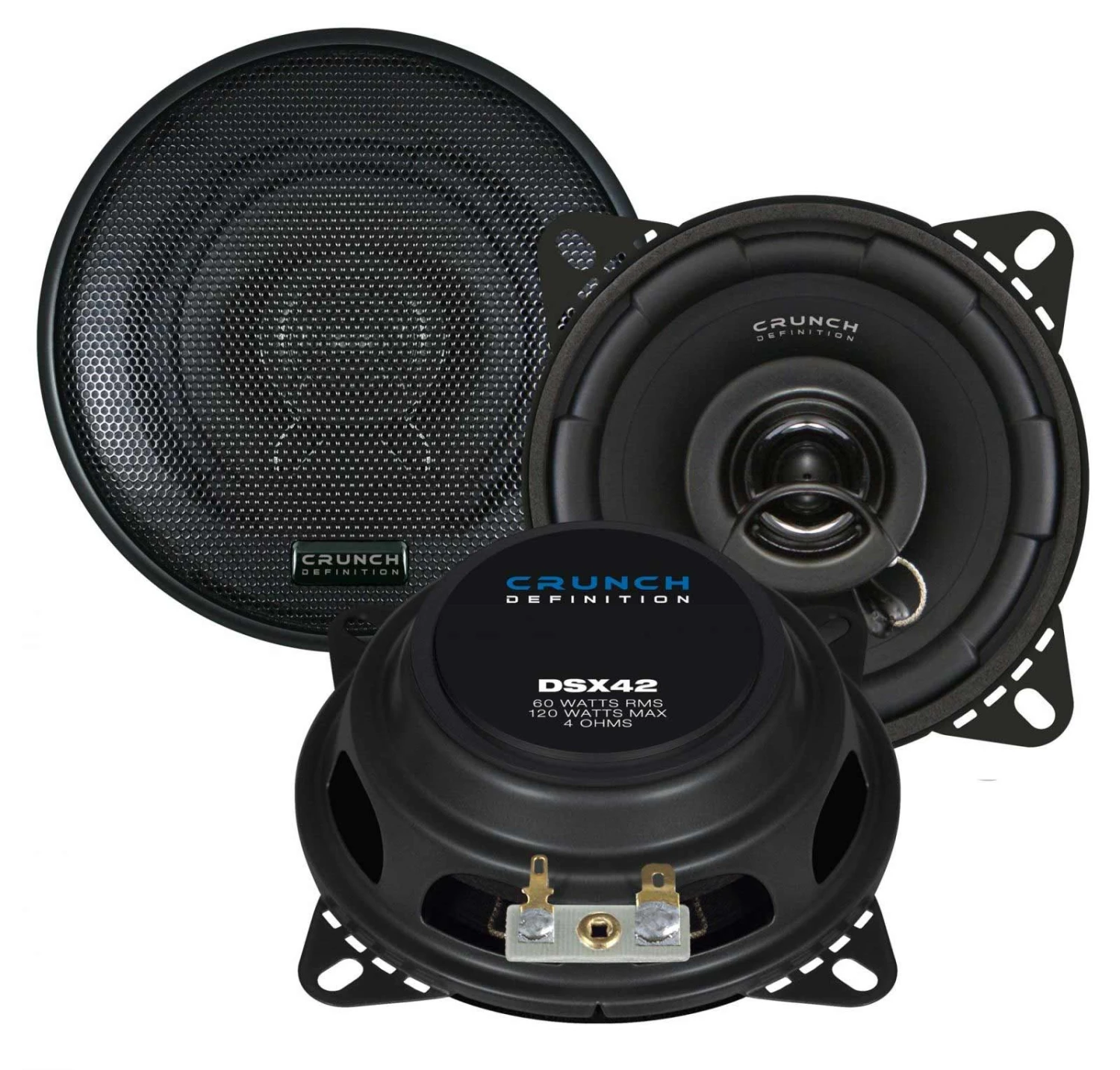 Crunch DSX42 - 10 Cm 2-Wege-Lautsprecher Mit 120 Watt (RMS: 60 Watt) 1 Crunch DSX42 - 10 Cm 2-Wege-Lautsprecher Mit 120 Watt (RMS: 60 Watt)