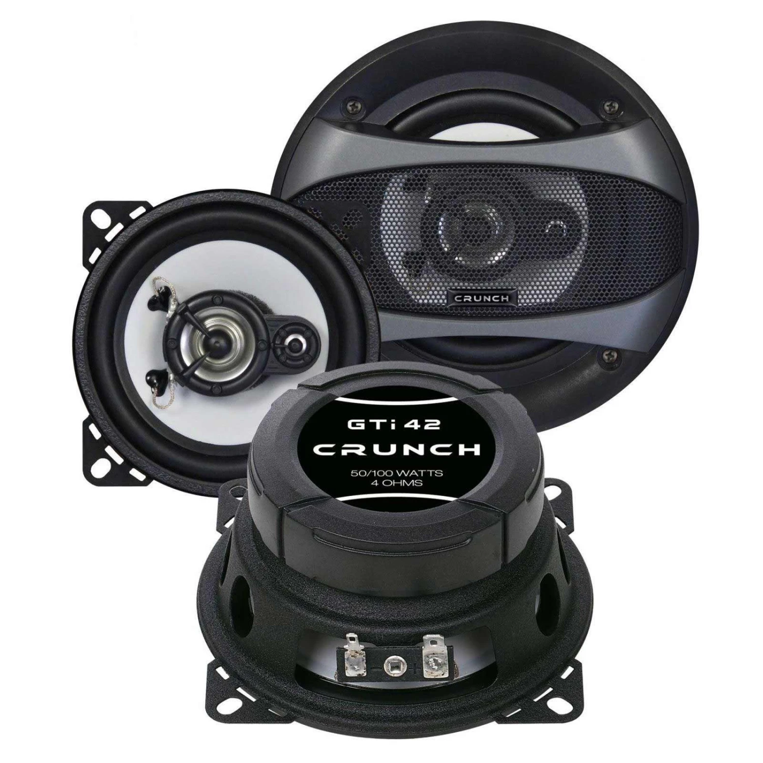Crunch GTI42 - 10 Cm 2-Wege-Lautsprecher Mit 100 Watt (RMS: 50 Watt) 1 Crunch GTI42 - 10 Cm 2-Wege-Lautsprecher Mit 100 Watt (RMS: 50 Watt)