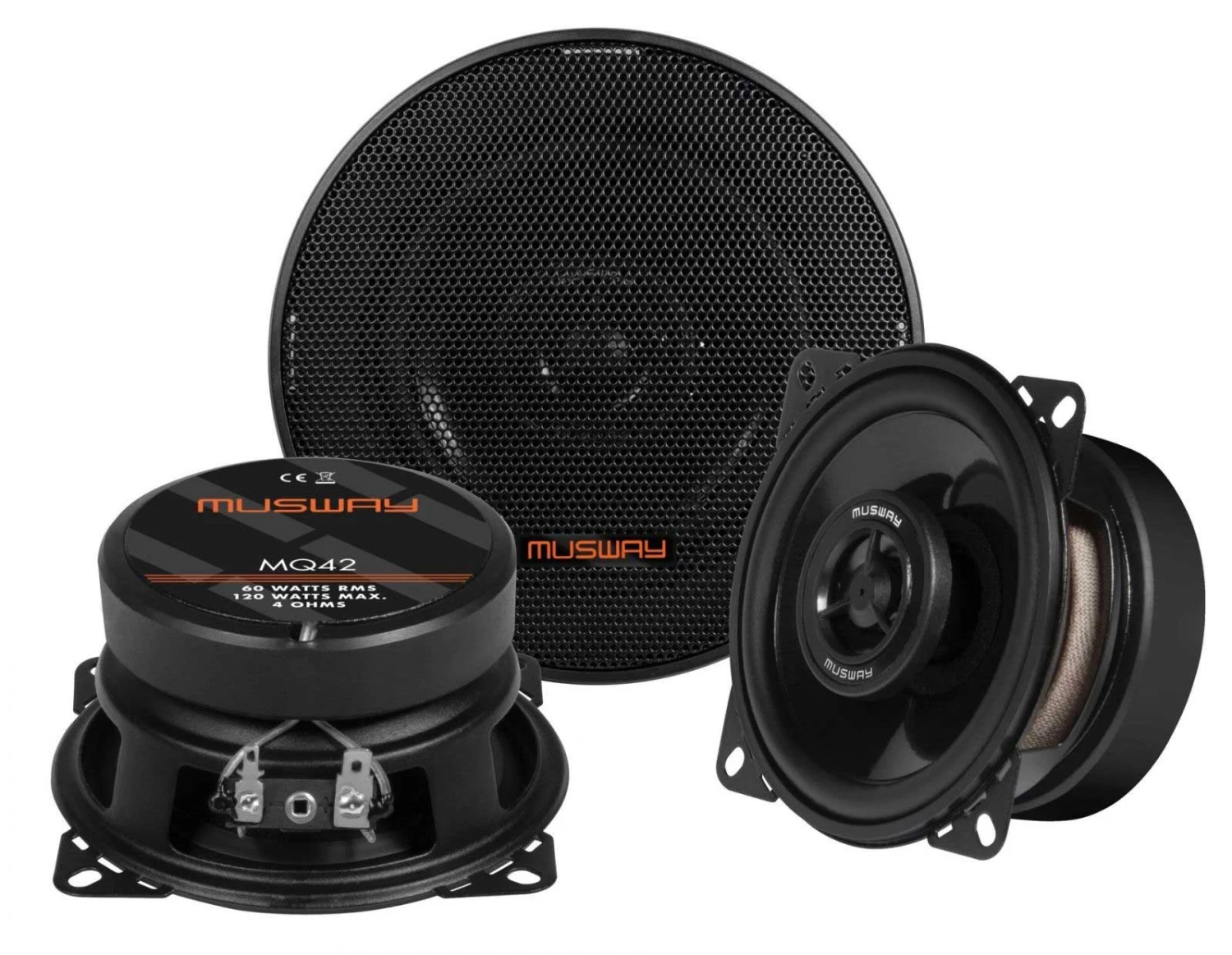 Musway MQ42 - 10 Cm 2-Wege-Lautsprecher Mit 120 Watt (RMS: 60 Watt) 1 Musway MQ42 - 10 Cm 2-Wege-Lautsprecher Mit 120 Watt (RMS: 60 Watt)