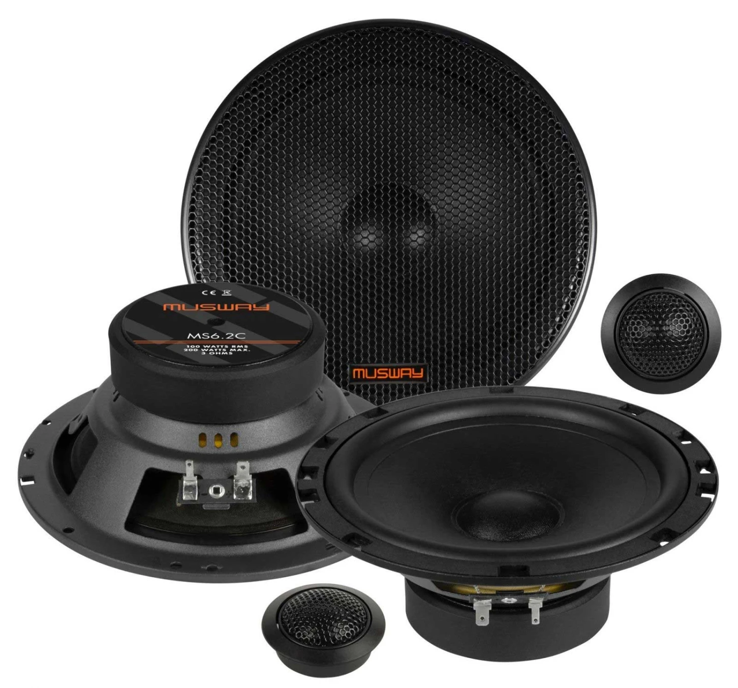 Musway MS6.2C - 16,5 Cm Komponenten-Lautsprecher Mit 200 Watt (RMS: 100 Watt) 1 Musway MS6.2C - 16,5 Cm Komponenten-Lautsprecher Mit 200 Watt (RMS: 100 Watt)