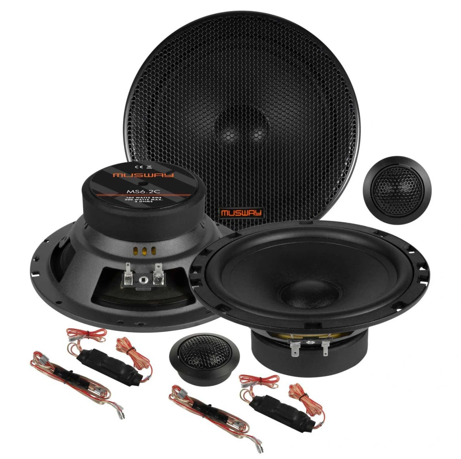 Musway MS6.2C - 16,5 Cm Komponenten-Lautsprecher Mit 200 Watt (RMS: 100 Watt) 2 Musway MS6.2C - 16,5 Cm Komponenten-Lautsprecher Mit 200 Watt (RMS: 100 Watt) – Bild 2