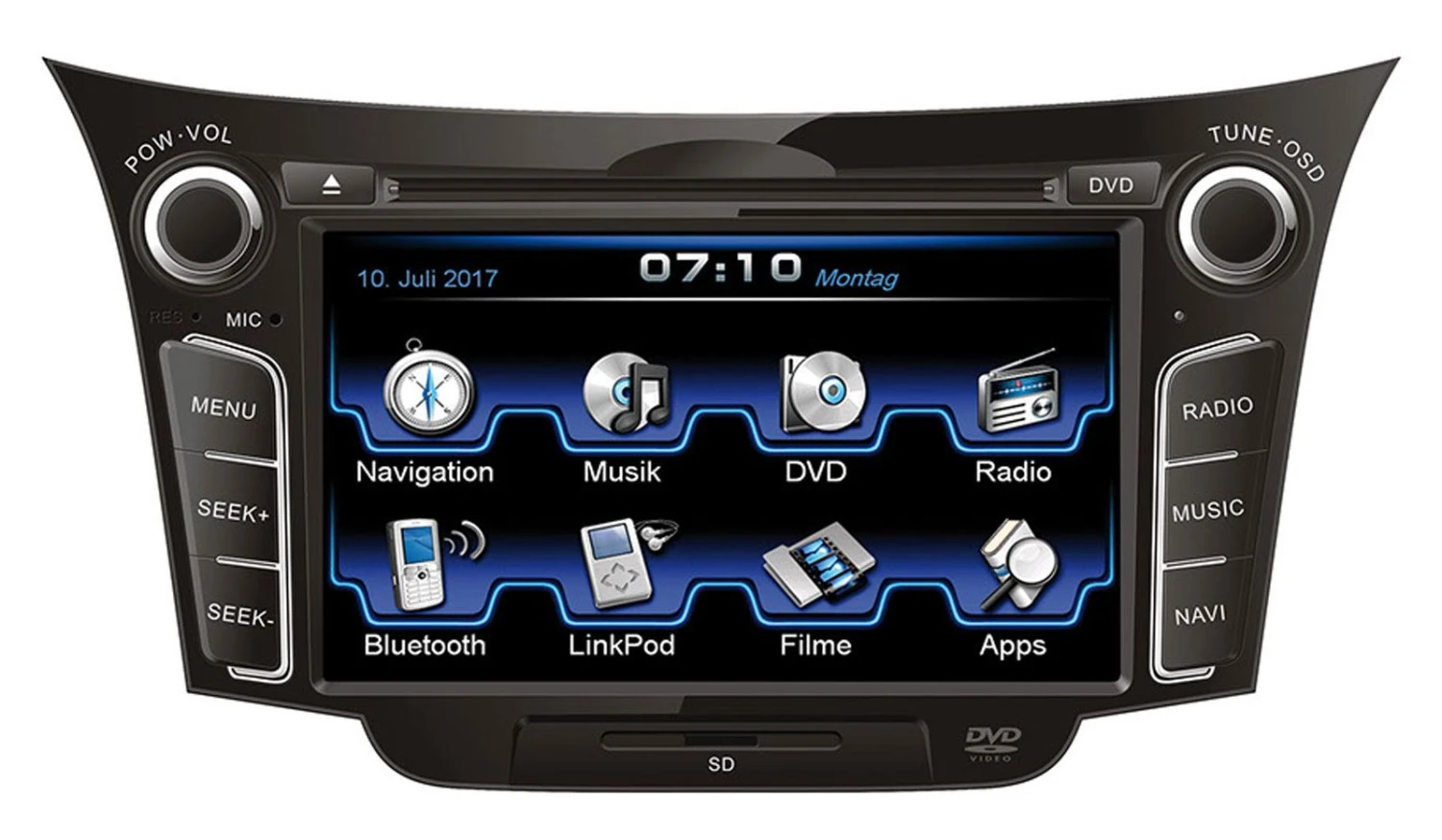 ESX VN710 HY-i30 - Navigation Mit Bluetooth / TMC / USB / DVD / 3D / SD Für Hyundai I30 (GD, Ab 11) 1 ESX VN710 HY-i30 - Navigation Mit Bluetooth / TMC / USB / DVD / 3D / SD Für Hyundai I30 (GD, Ab 11)