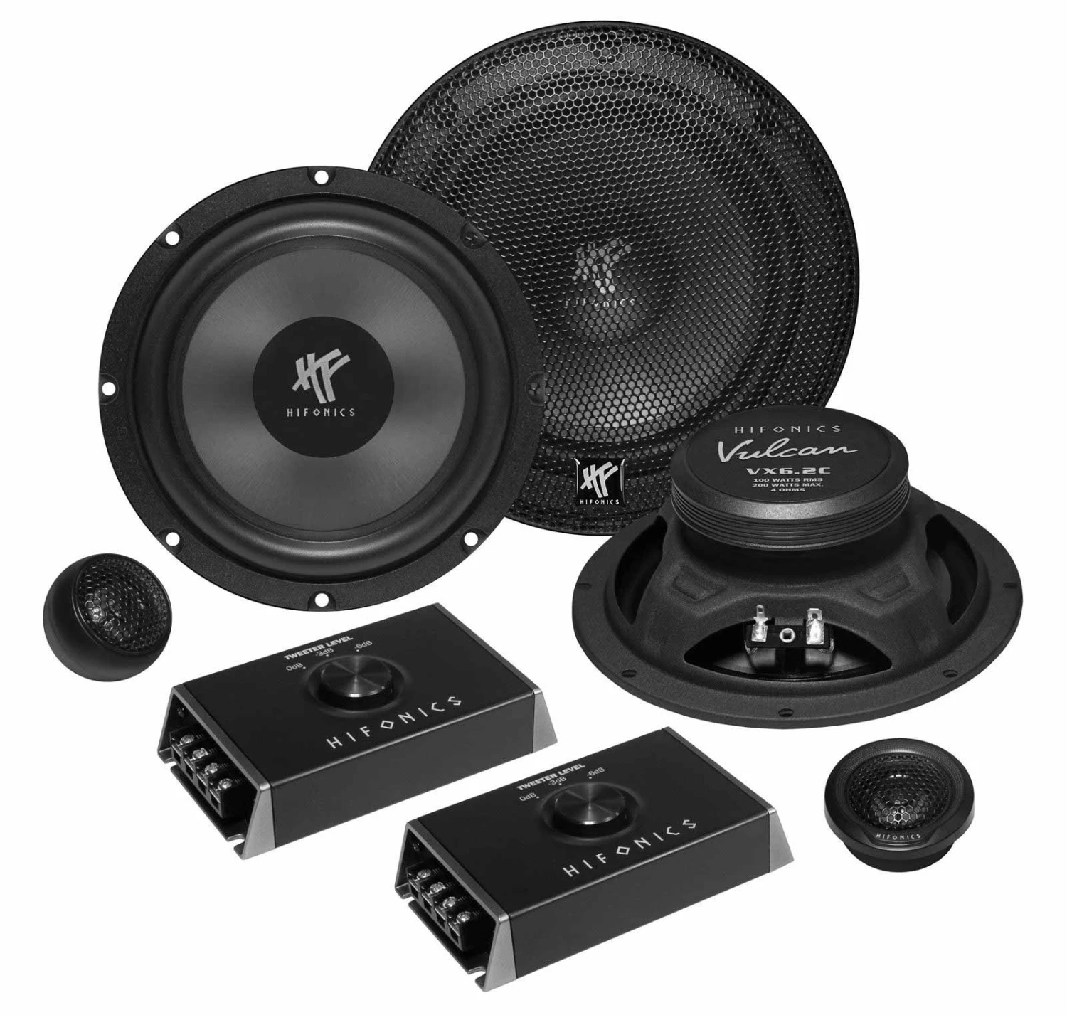 Hifonics VULCAN VX6.2C - 16,5 Cm Komponenten-Lautsprecher Mit 200 Watt (RMS: 100 Watt) 1 Hifonics VULCAN VX6.2C - 16,5 Cm Komponenten-Lautsprecher Mit 200 Watt (RMS: 100 Watt)