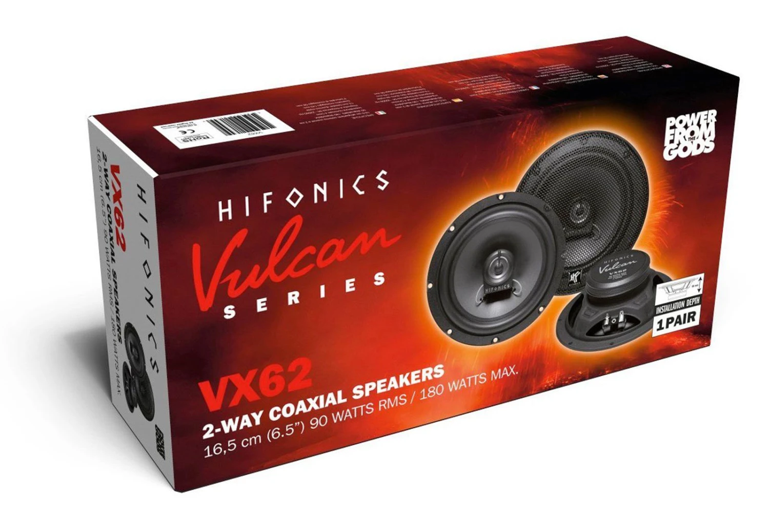 Hifonics VULCAN VX62 - 16,5 Cm 2-Wege-Lautsprecher Mit 180 Watt (RMS: 90 Watt) 2 Hifonics VULCAN VX62 - 16,5 Cm 2-Wege-Lautsprecher Mit 180 Watt (RMS: 90 Watt) – Bild 2