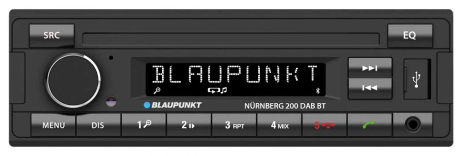 Blaupunkt Nürnberg 200 DAB BT - MP3-Autoradio Mit DAB / Bluetooth / USB / AUX-IN 1 Blaupunkt Nürnberg 200 DAB BT - MP3-Autoradio Mit DAB / Bluetooth / USB / AUX-IN