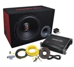 Ground Zero GZ BASS KIT 12.300X-II + Cable - 30 Cm Aktiv Subwoofer Mit 300 Watt (RMS: 200 Watt)