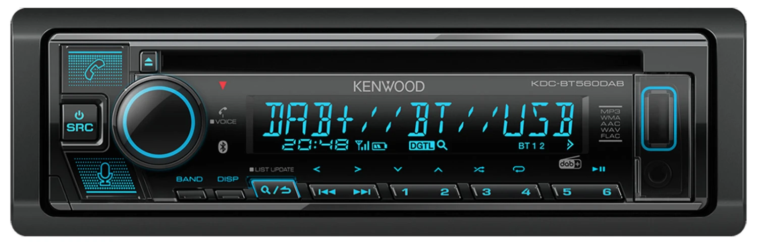 Kenwood KDC-BT560DAB - CD/MP3-Autoradio Mit DAB / Bluetooth / USB / IPod / AUX-IN 1 Kenwood KDC-BT560DAB - CD/MP3-Autoradio Mit DAB / Bluetooth / USB / IPod / AUX-IN