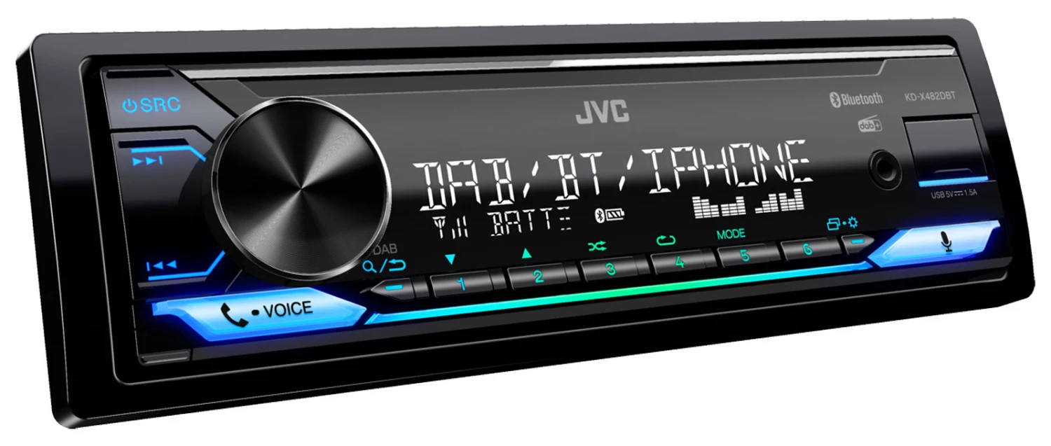 JVC KD-X482DBT - MP3-Autoradio Mit Bluetooth / DAB / USB / IPod / AUX-IN 2 JVC KD-X482DBT - MP3-Autoradio Mit Bluetooth / DAB / USB / IPod / AUX-IN – Bild 2