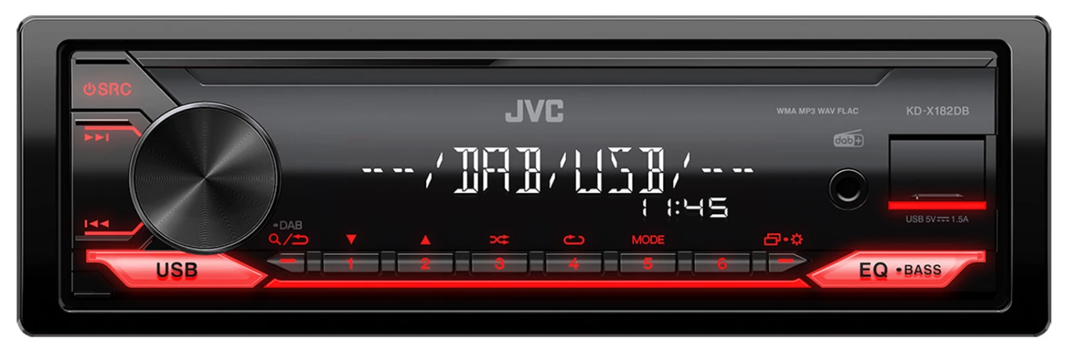 JVC KD-X182DB - MP3-Autoradio Mit DAB / USB / AUX-IN 1 JVC KD-X182DB - MP3-Autoradio Mit DAB / USB / AUX-IN