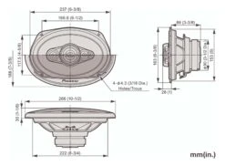 Pioneer TS-A6991F - 15x23cm (6x9 Zoll) 5-Wege-Lautsprecher Mit 700 Watt (RMS: 120 Watt) -Auto Zubehör Günstiges Geschäft 44492 4