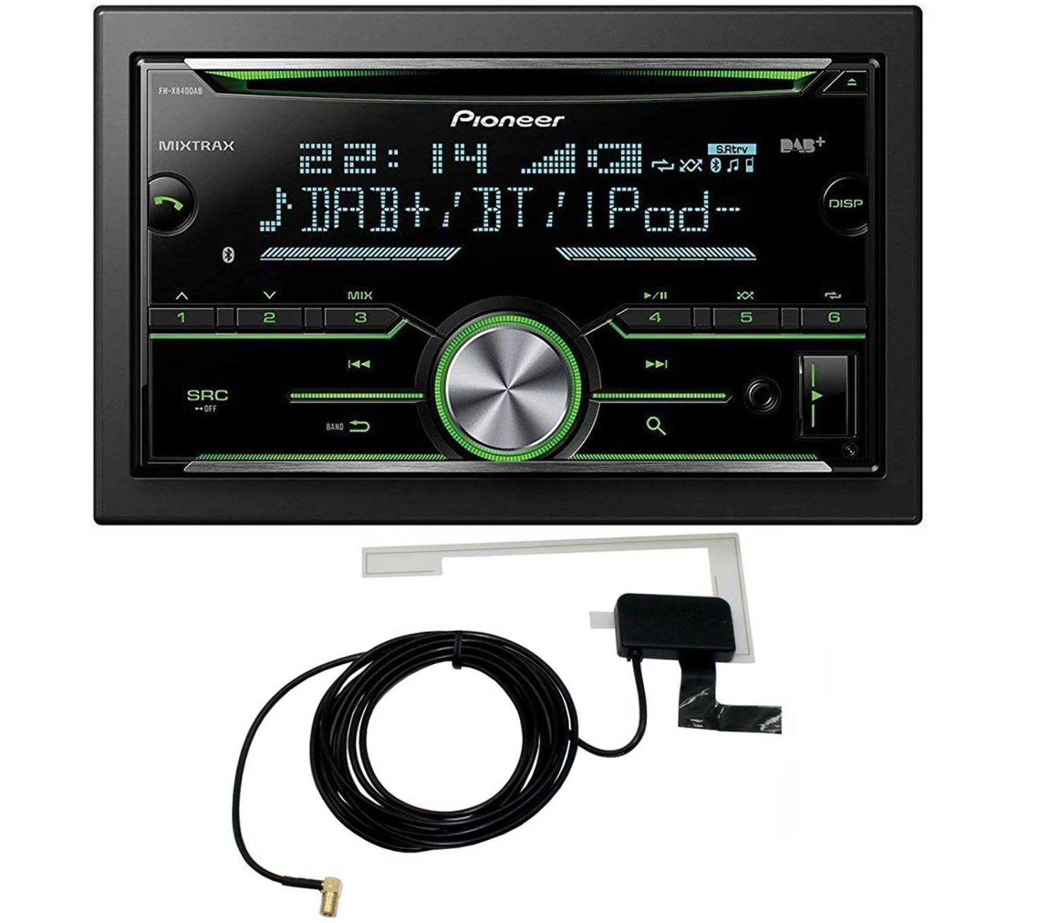 Pioneer FH-X840DAB - Doppel-DIN CD/MP3-Autoradio Mit Bluetooth / DAB / USB / IPod - Mit DAB Antenne 1 Pioneer FH-X840DAB - Doppel-DIN CD/MP3-Autoradio Mit Bluetooth / DAB / USB / IPod - Mit DAB Antenne