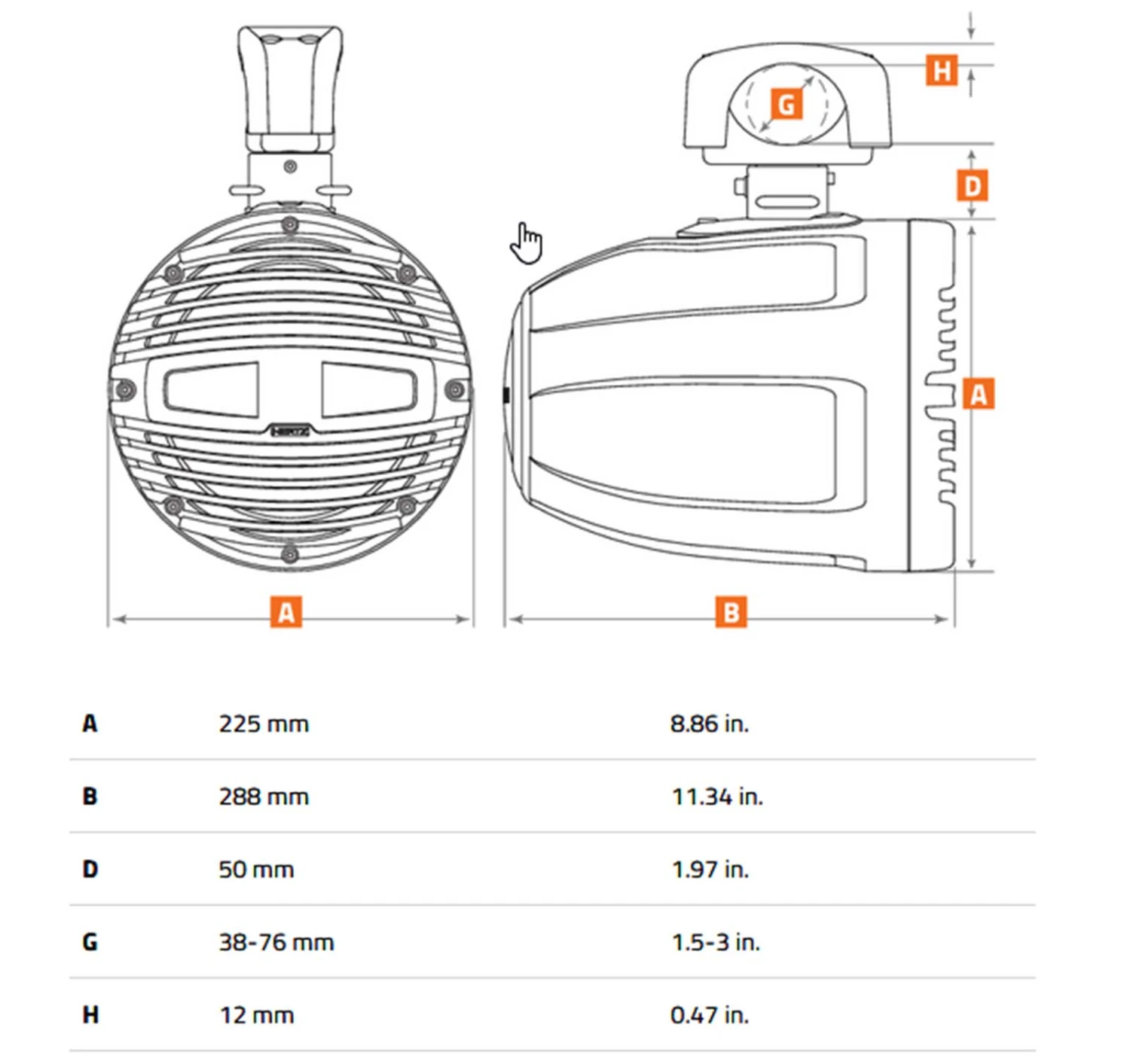 Hertz HTX 8 M-CL-TW - Aufbau-Lautsprecher Mit 200 Watt (RMS: 100 Watt) - Weiß 3 Hertz HTX 8 M-CL-TW - Aufbau-Lautsprecher Mit 200 Watt (RMS: 100 Watt) - Weiß – Bild 3