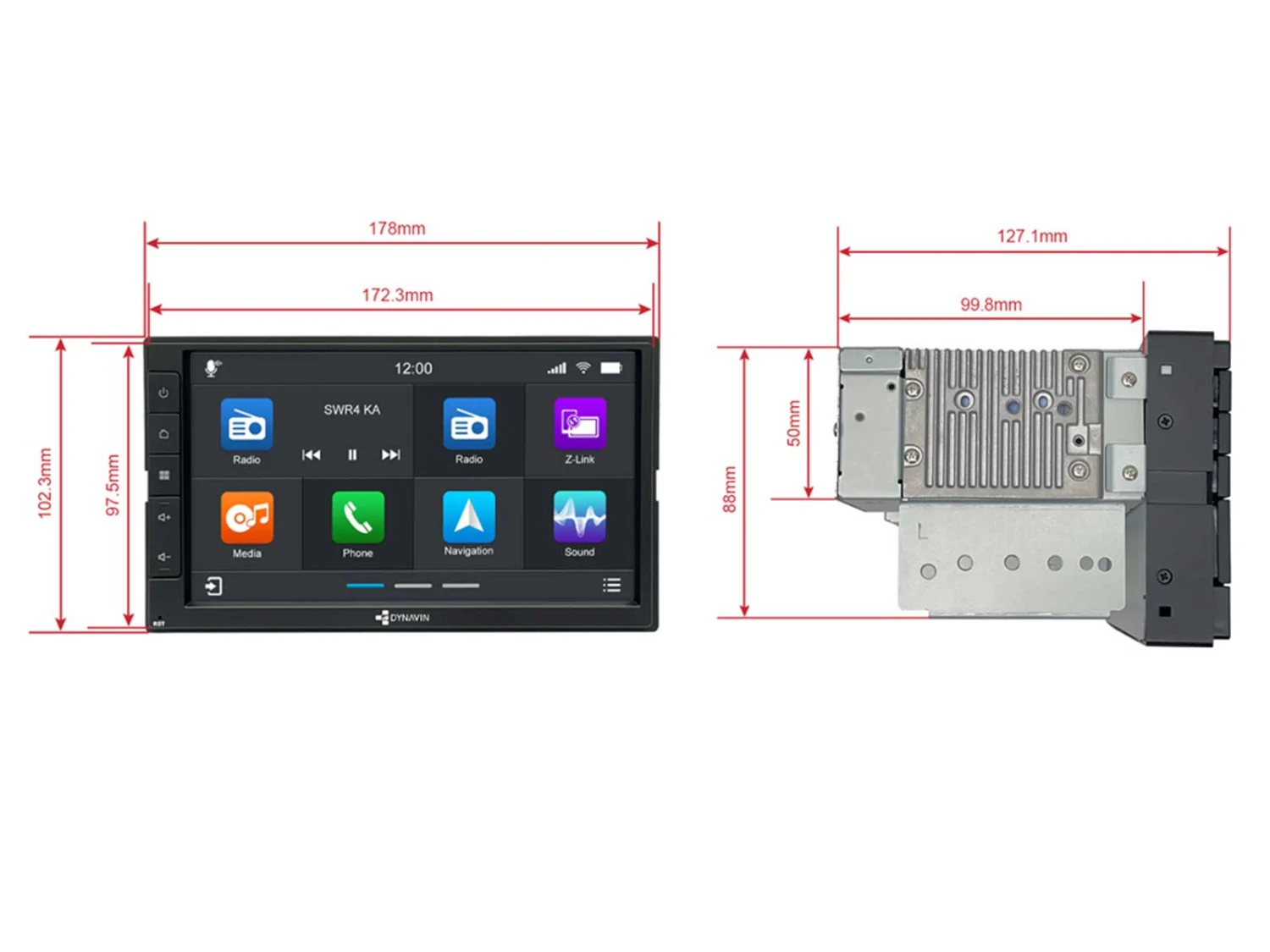Dynavin D9-7005 Premium 96 GB - Navigation Mit Touchscreen / DAB / Bluetooth, Universal Doppel-DIN 2 Dynavin D9-7005 Premium 96 GB - Navigation Mit Touchscreen / DAB / Bluetooth, Universal Doppel-DIN – Bild 2